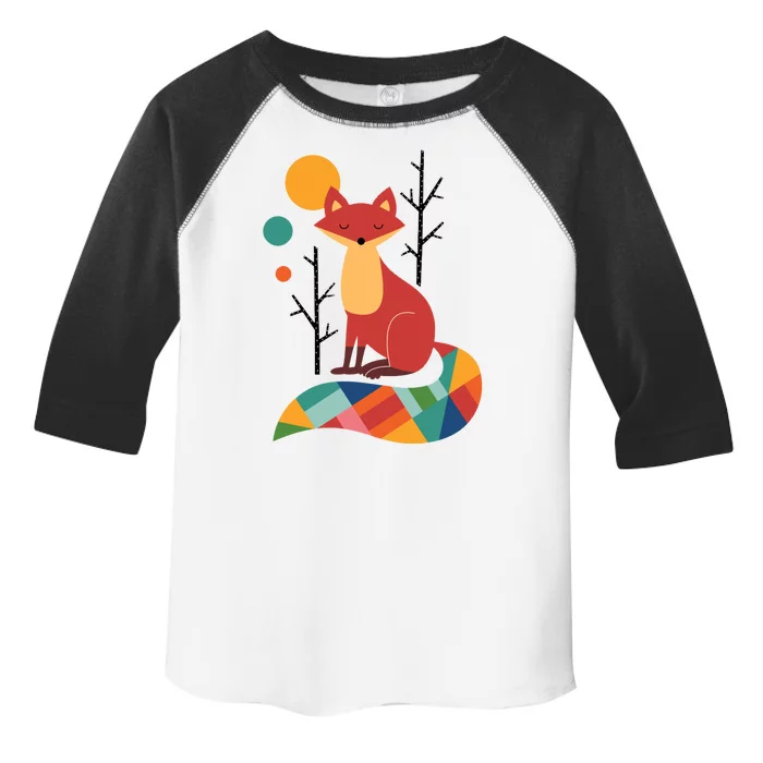 Rainbow Fox Nature Gift Toddler Fine Jersey T-Shirt