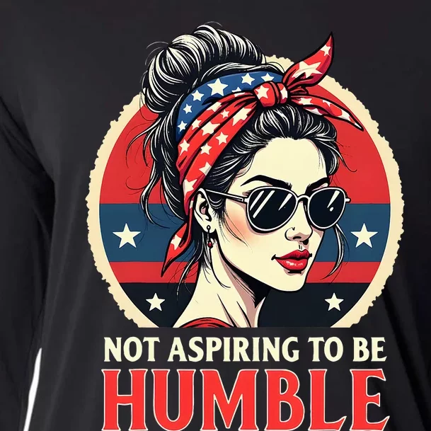 Retro Feminist Not Aspiring To Be Humble Kamala Harris 2024 Cooling Performance Long Sleeve Crew