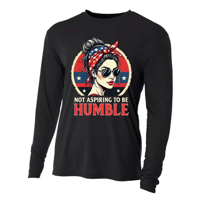 Retro Feminist Not Aspiring To Be Humble Kamala Harris 2024 Cooling Performance Long Sleeve Crew