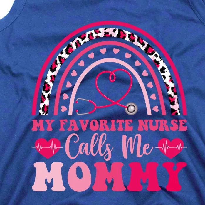 Rainbow Favorite Nurse Calls Me Mom Stethoscope Mothers Day Funny Gift Tank Top