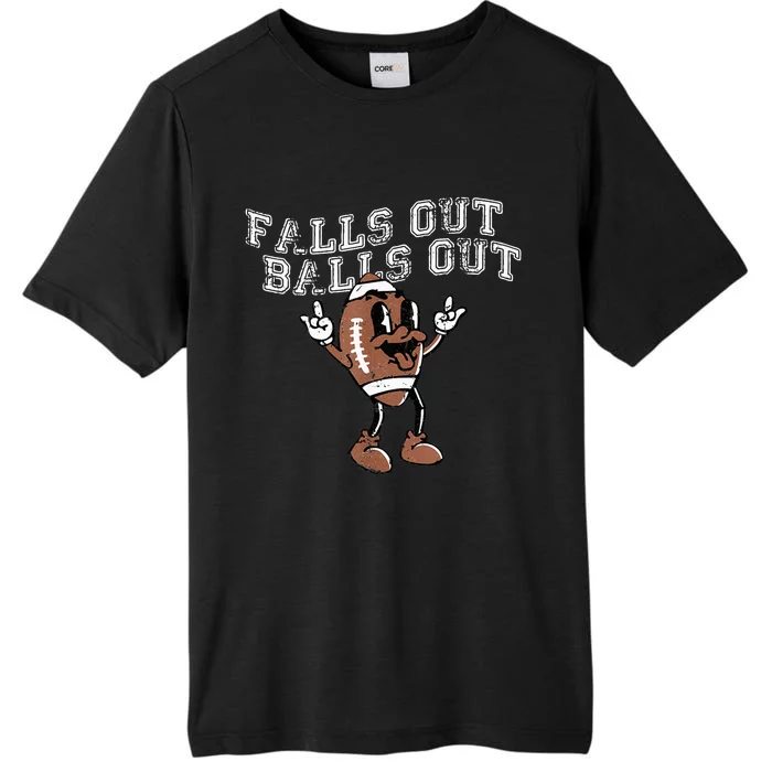 Retro Falls Out Balls Out Football Vintage Thanksgiving ChromaSoft Performance T-Shirt