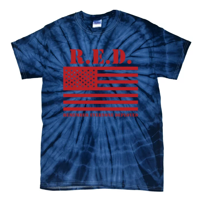 R.E.D. Friday | On Fridays We Wear Red | Remember Everyone Deployed Tie-Dye T-Shirt