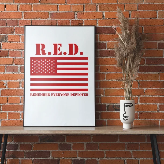 R.E.D. Friday | On Fridays We Wear Red | Remember Everyone Deployed Poster