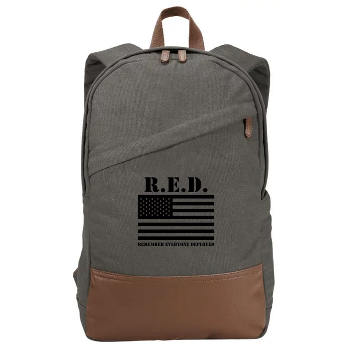 R.E.D. Friday | On Fridays We Wear Red | Remember Everyone Deployed Cotton Canvas Backpack