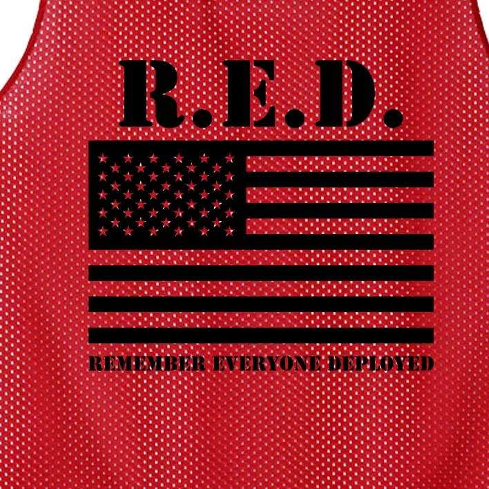 R.E.D. Friday | On Fridays We Wear Red | Remember Everyone Deployed Mesh Reversible Basketball Jersey Tank