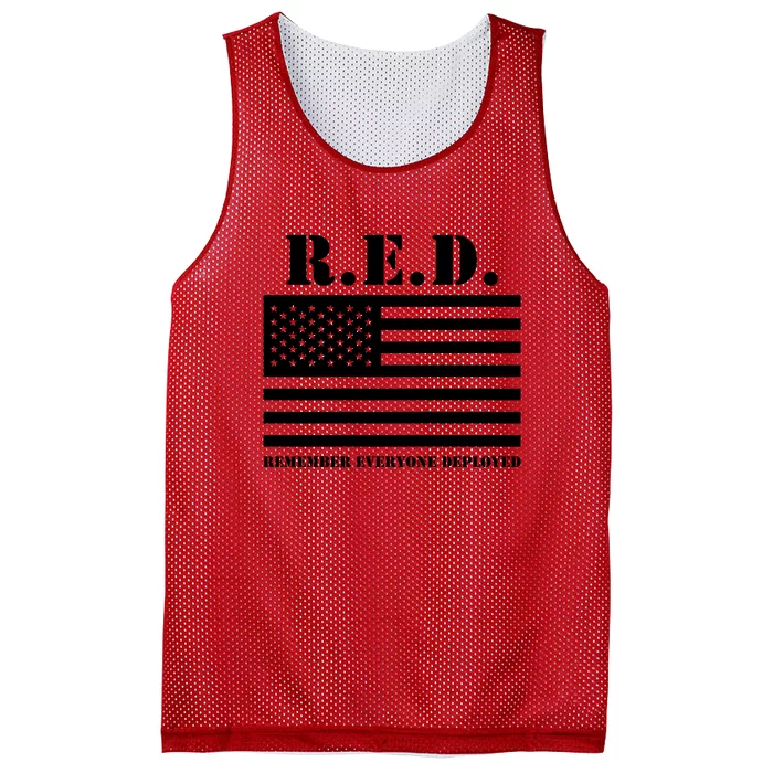 R.E.D. Friday | On Fridays We Wear Red | Remember Everyone Deployed Mesh Reversible Basketball Jersey Tank