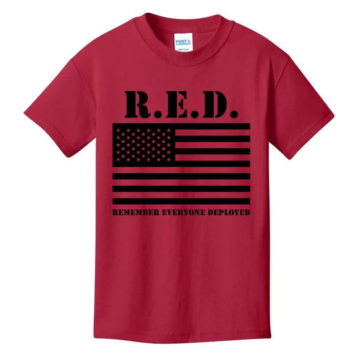 R.E.D. Friday | On Fridays We Wear Red | Remember Everyone Deployed Kids T-Shirt