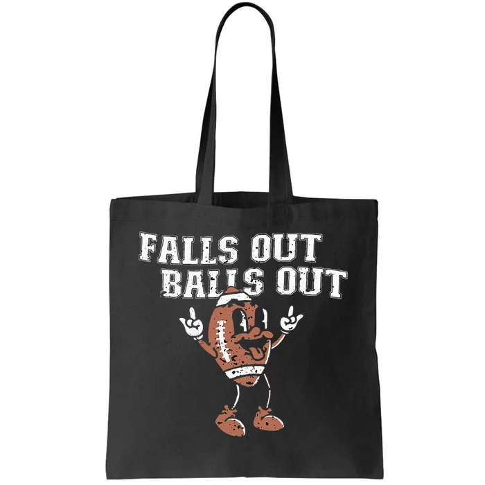 Retro Falls Out Balls Out Football Vintage Thanksgiving Tote Bag