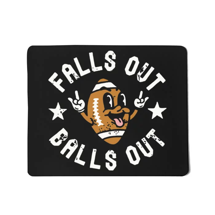 Retro Falls Out Balls Out Football Vintage Thanksgiving Gift Mousepad