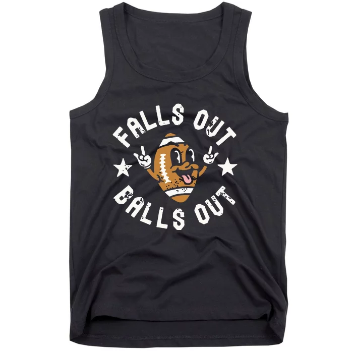 Retro Falls Out Balls Out Football Vintage Thanksgiving Gift Tank Top