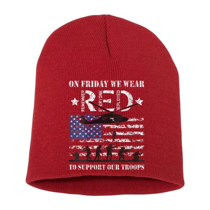 Red Friday | On Fridays We Wear Red Short Acrylic Beanie