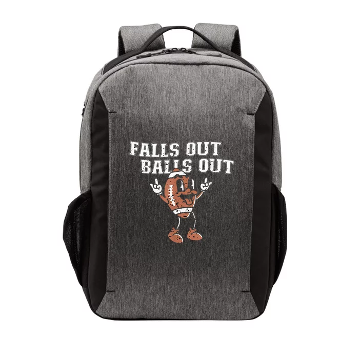 Retro Falls Out Balls Out Football Vintage Thanksgiving Vector Backpack