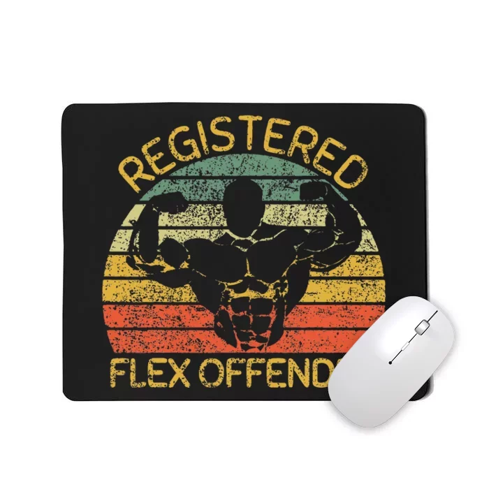 Registered Flex Offender Funny Gym Mousepad