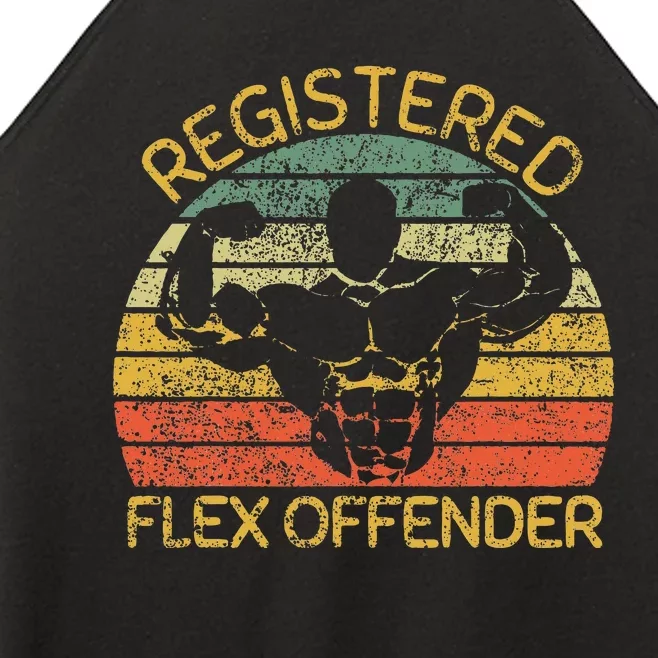 Registered Flex Offender Funny Gym Women’s Perfect Tri Rocker Tank