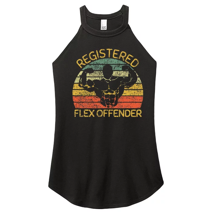 Registered Flex Offender Funny Gym Women’s Perfect Tri Rocker Tank