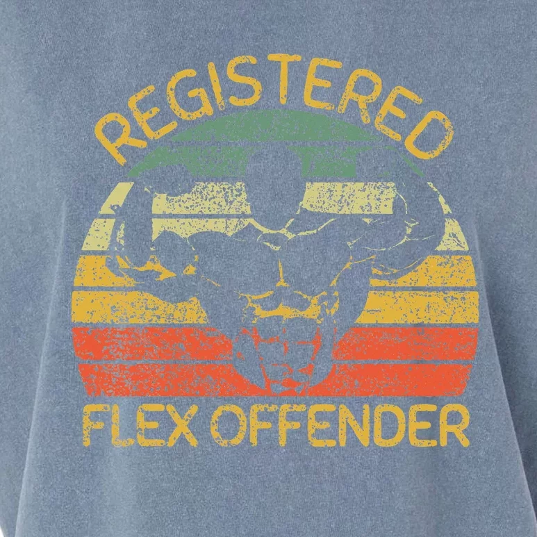 Registered Flex Offender Funny Gym Garment-Dyed Women's Muscle Tee