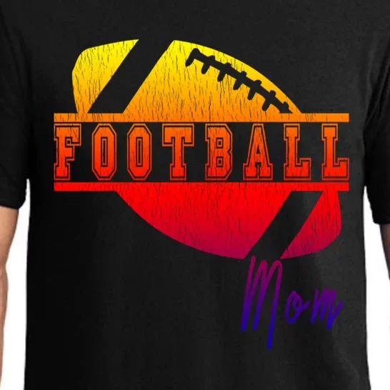 Retro Football Parent Design Meaningful Gift Matching Family Meaningful Gift Mom Pajama Set