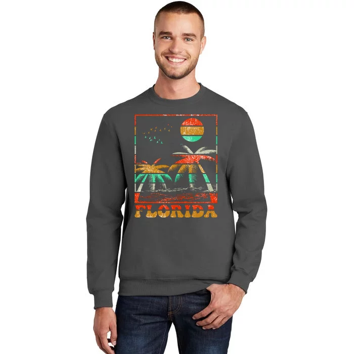 Retro Florida Palm Trees Tall Sweatshirt