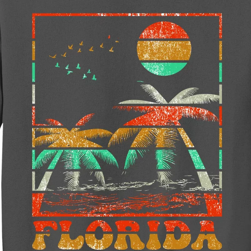 Retro Florida Palm Trees Tall Sweatshirt