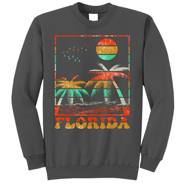 Retro Florida Palm Trees Tall Sweatshirt