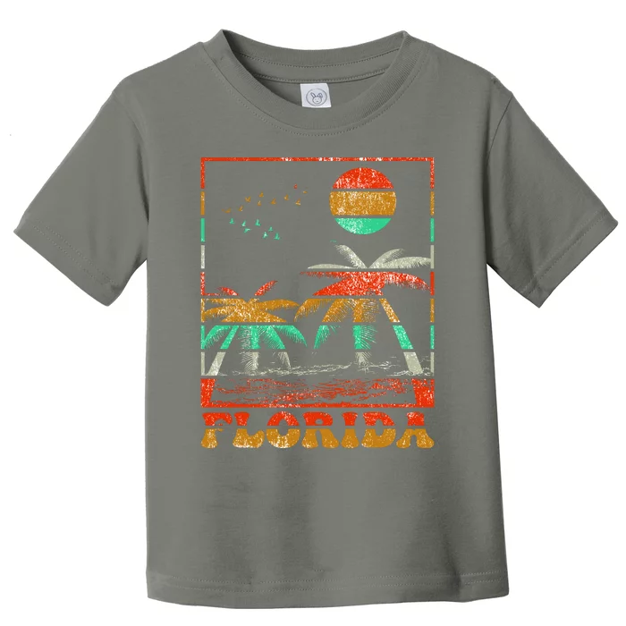 Retro Florida Palm Trees Toddler T-Shirt