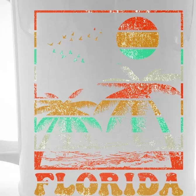 Retro Florida Palm Trees Front & Back Beer Stein