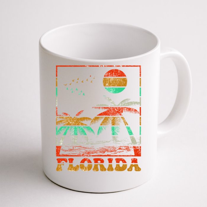 Retro Florida Palm Trees Front & Back Coffee Mug