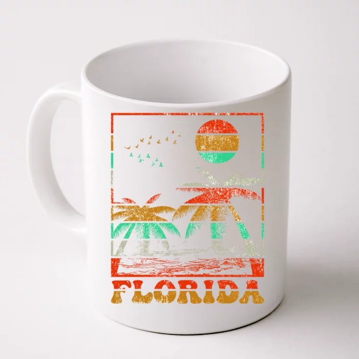 Retro Florida Palm Trees Front & Back Coffee Mug