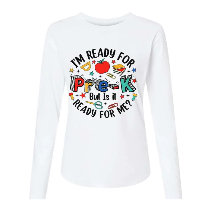 Ready For Prek Is It Ready For Me? Womens Cotton Relaxed Long Sleeve T-Shirt