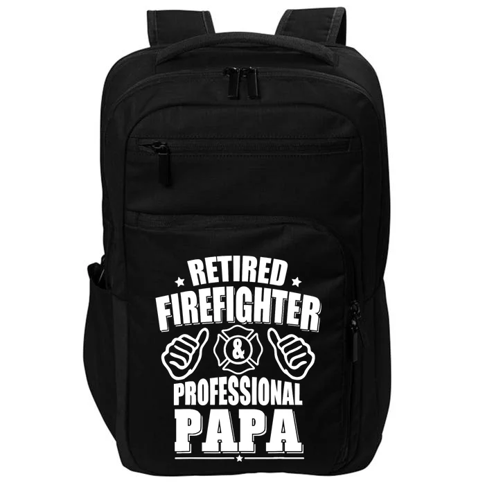 Retired Firefighter & Papa Retirement Gift Impact Tech Backpack