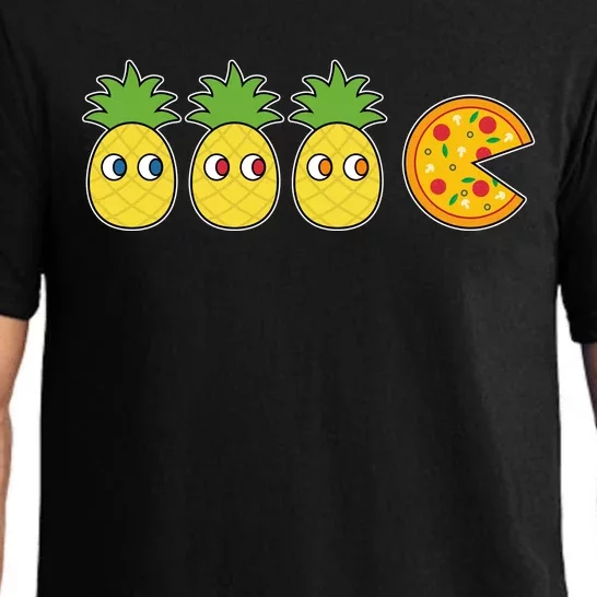 Retro Funny Pineapple Pizza Video Game Pajama Set