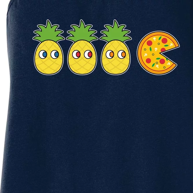 Retro Funny Pineapple Pizza Video Game Women's Racerback Tank