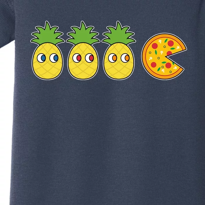 Retro Funny Pineapple Pizza Video Game Baby Bodysuit