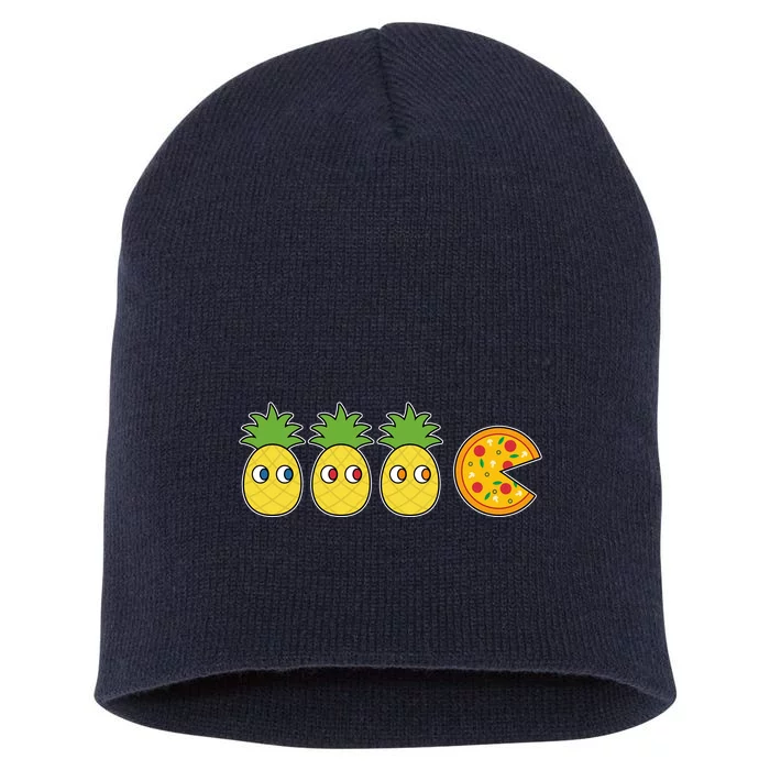 Retro Funny Pineapple Pizza Video Game Short Acrylic Beanie