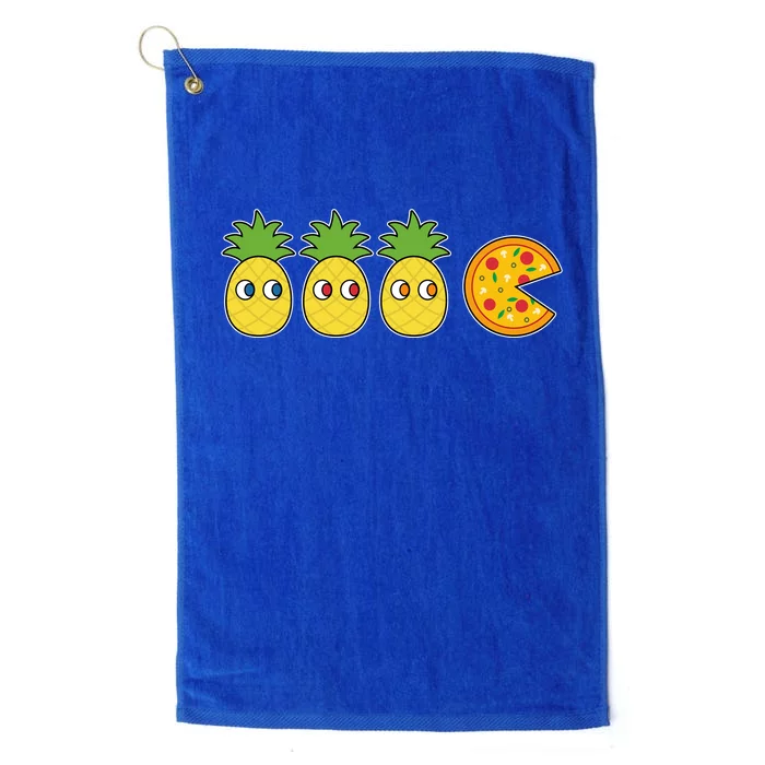 Retro Funny Pineapple Pizza Video Game Platinum Collection Golf Towel