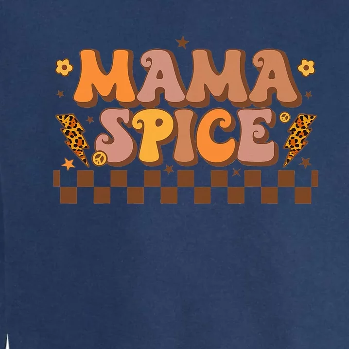 Retro Fall Pumpkin Autumn Thanksgiving Family Mama Spice Garment-Dyed Sweatshirt