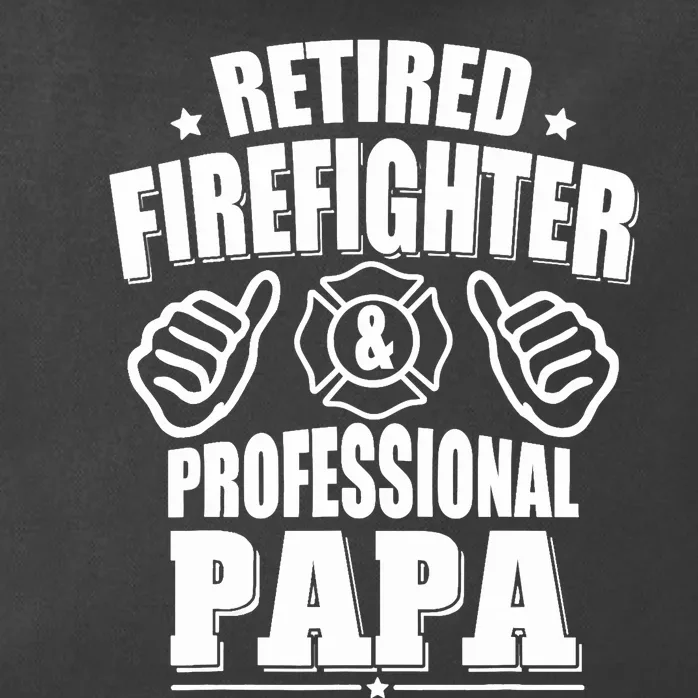 Retired Firefighter & Papa Retirement Gift Zip Tote Bag