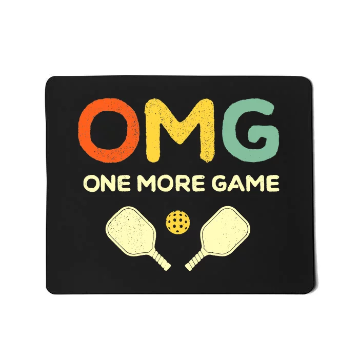 Retro Funny Pickleball Lover One More Game Omg Pickle Ball Gift Mousepad