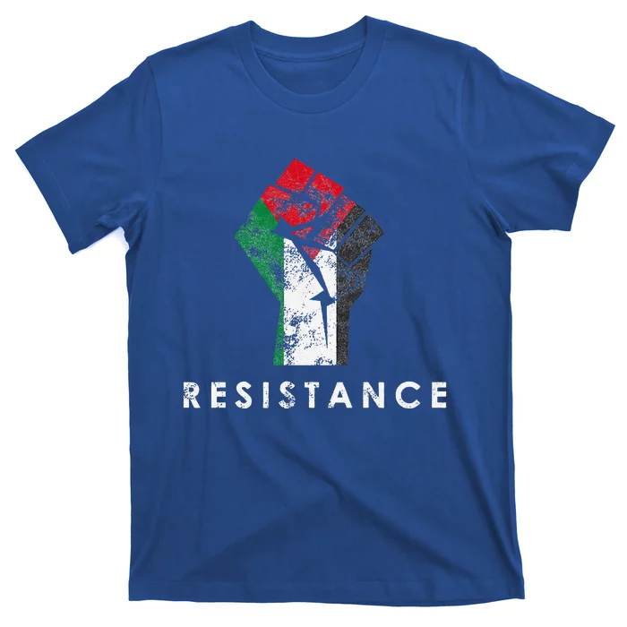 Raised Fist Palestine Flag Save Gaza T-Shirt