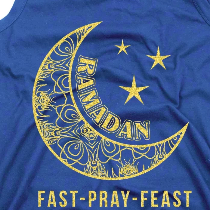 Ramadan Fast Pray Feast Feasting And Fasting Cool Islamic Gift Tank Top