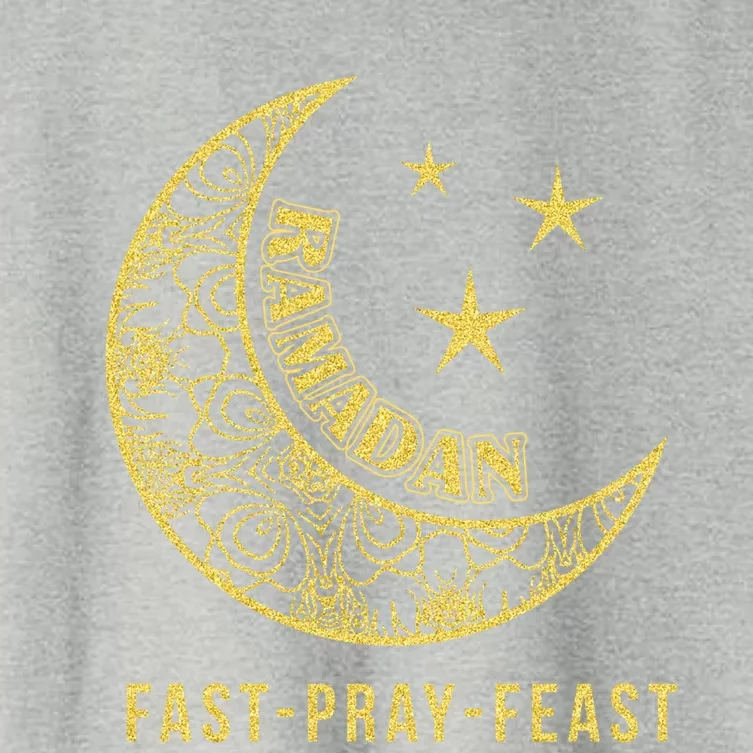 Ramadan Fast Pray Feast Feasting And Fasting Cool Islamic Gift Women's Crop Top Tee