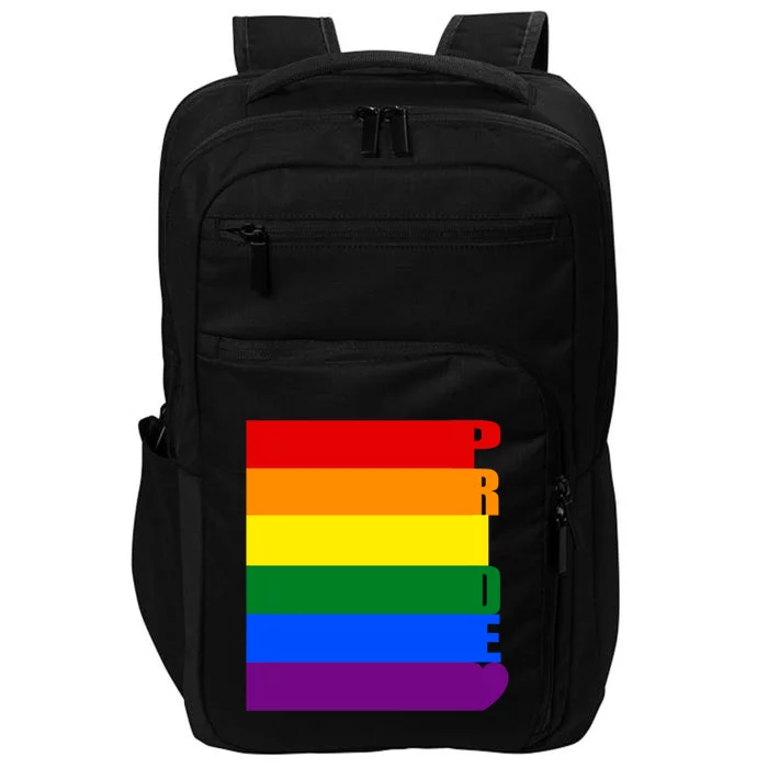 Rainbow Flag Pride Gift Impact Tech Backpack