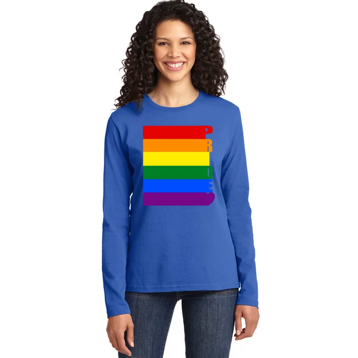 Rainbow Flag Pride Gift Ladies Long Sleeve Shirt