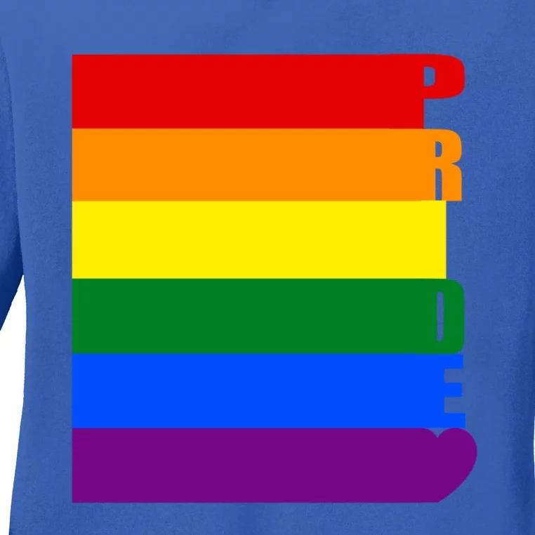 Rainbow Flag Pride Gift Ladies Long Sleeve Shirt