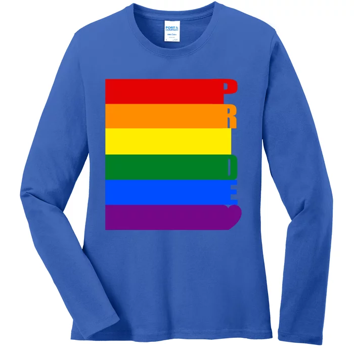 Rainbow Flag Pride Gift Ladies Long Sleeve Shirt