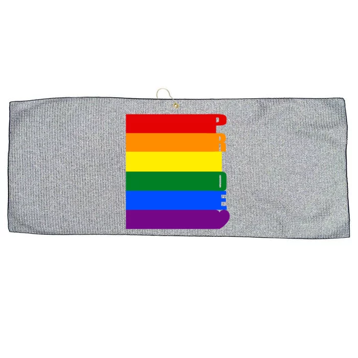 Rainbow Flag Pride Gift Large Microfiber Waffle Golf Towel