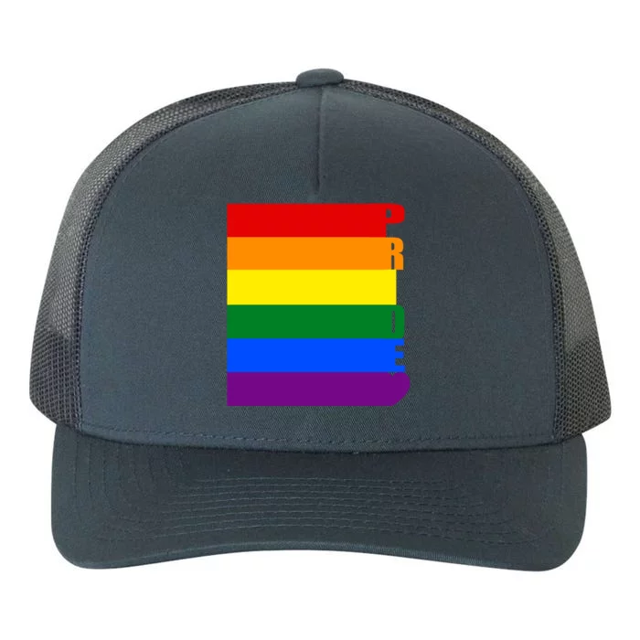 Rainbow Flag Pride Gift Yupoong Adult 5-Panel Trucker Hat