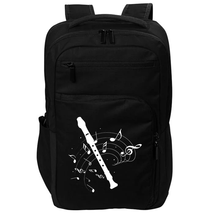 Recorder Flute Player Teacher Impact Tech Backpack