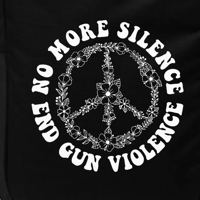 Retro Floral Peace Sign NoMore Silence End Gun Violence Impact Tech Backpack