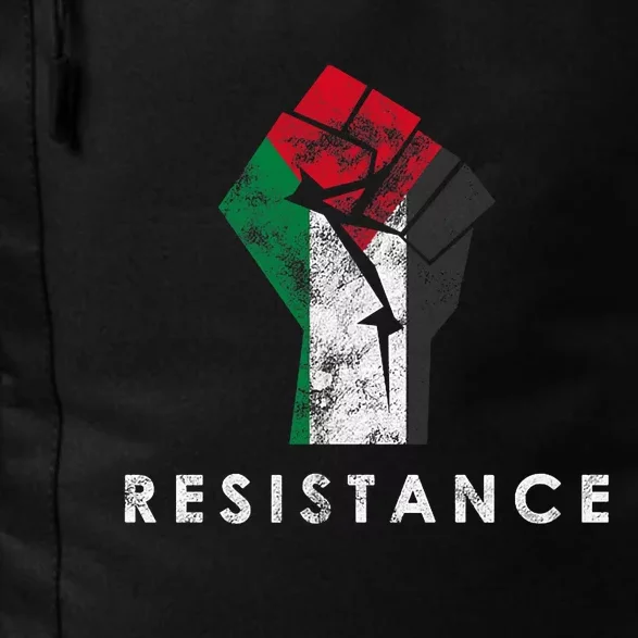 Raised Fist Palestine Flag Save Gaza Daily Commute Backpack